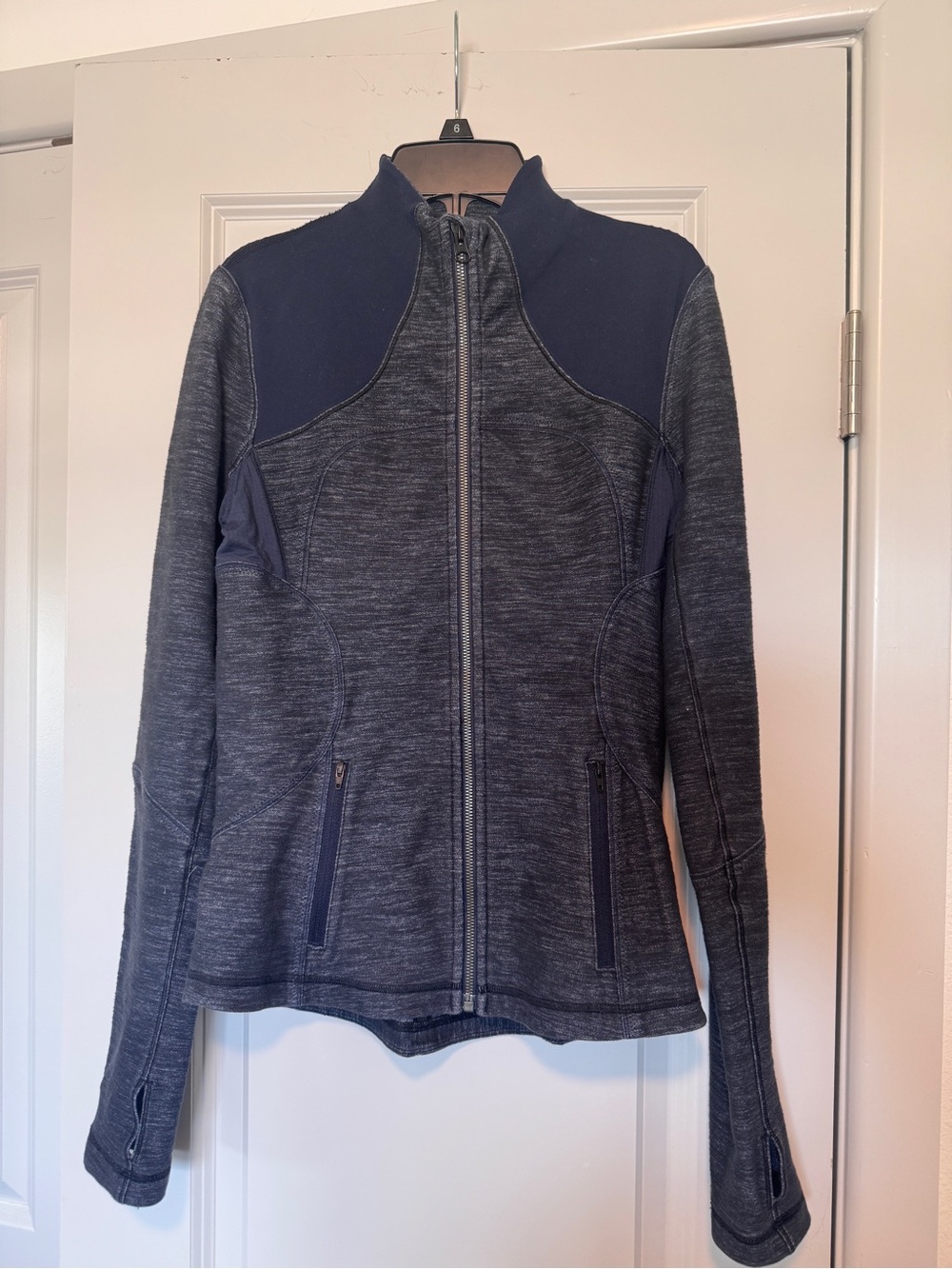 Lululemon Navy Heather Zip-Up Performance Jacket
